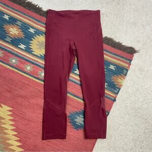Lululemon Pace Rival Crop Leggings In Dark Adobe Size 4